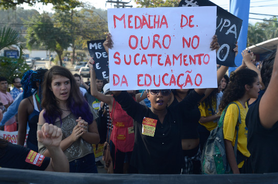 Manifestação de professores no RJ. Foto: Tomaz Silva / Agência Brasil.