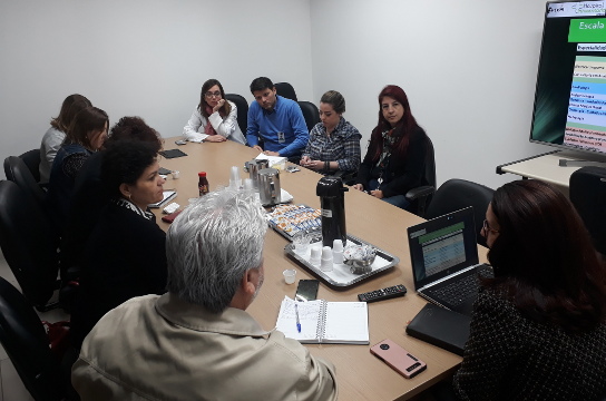 Reunião entre as equipes do HU e DRS para apresentação dos serviços (Foto: Gisele Bicaletto/CCS)