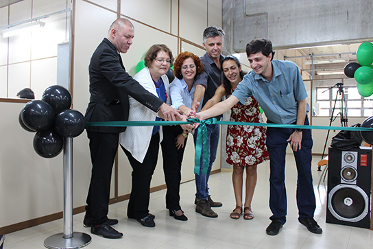 Autoridades da UFSCar inauguram a Starteca da Universidade (Foto: Tatiane Liberato)