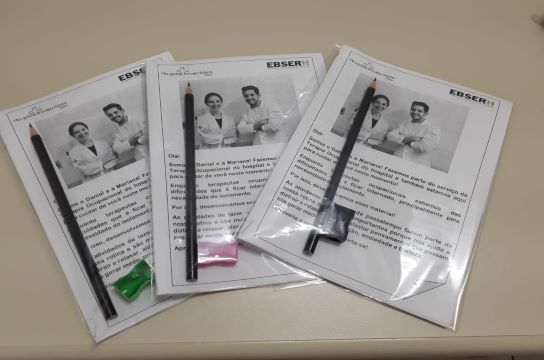 Kit adulto elaborado para pacientes e acompanhantes (Foto:HU-UFSCar)