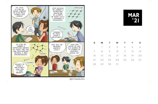 Tirinhas também foram reunidas em calendário (Ilustração: Adriana Iwata)