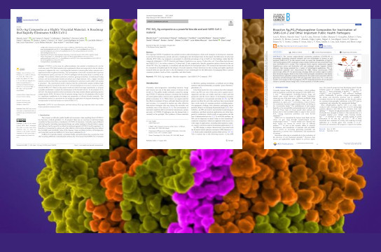 Artigos registram avanço do conhecimento na pandemia (capas sobre nanoarte de Aline Barrios Trench)