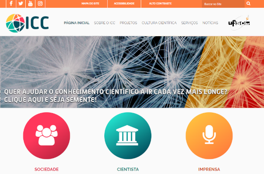 Novo site traz serviços e projetos da Unidade, além de notícias e eventos (Imagem: Reprodução)