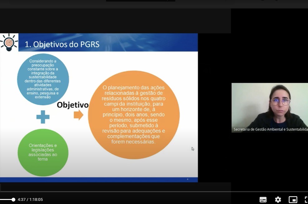 Roberta Sanches apresenta objetivos do Plano em reunião online (Foto: Acervo)