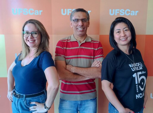 Equipe de jornalismo da Rádio UFSCar 95,3 FM. Imagem: Divulgação