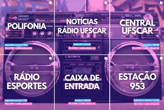 Rádio UFSCar 95,3 FM apresenta programação 2024. (Imagem: Divulgação)