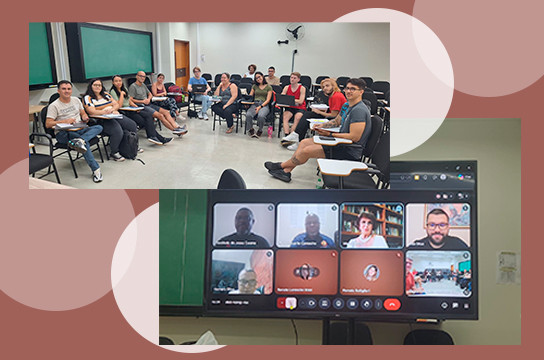 Aula foi ministrada no Programa de Pós-Graduação em Educação (Imagens: Acervo pessoal)