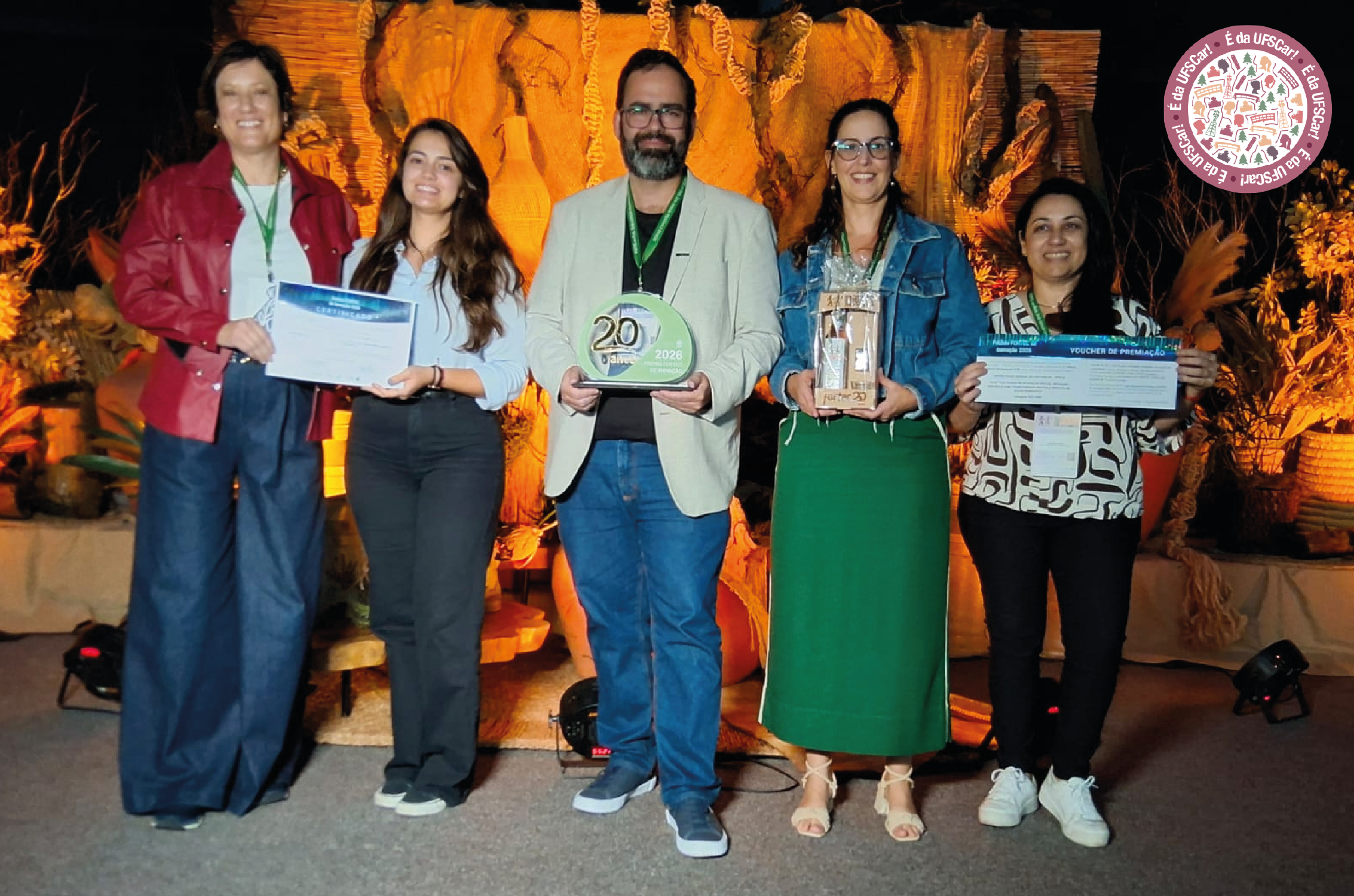 Equipe da Agência de Inovação da UFSCar recebe Prêmio Fortec de Inovação (Foto: AIn.UFSCar)