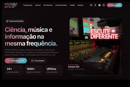Rádio UFSCar celebra 19 anos com o lançamento de seu novo site oficial