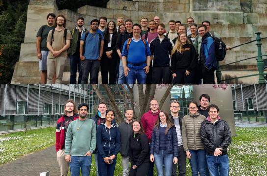 Estudantes do Brasil com o grupo de pesquisa parceiro na Alemanha (Fotos: Acervos pessoais).