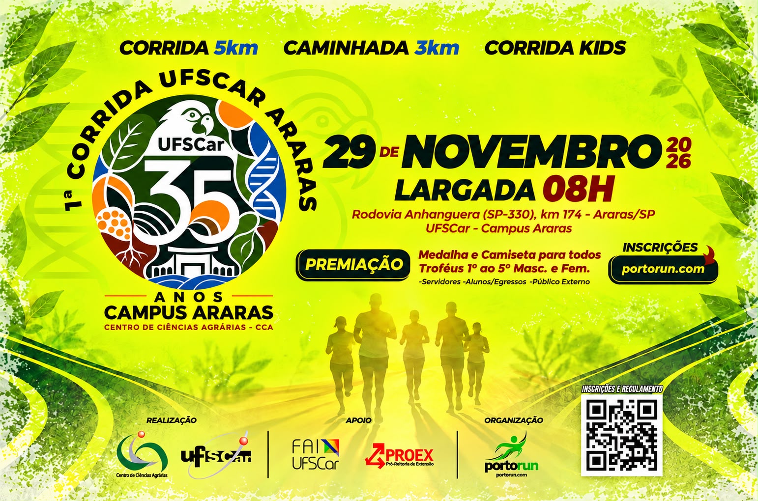 Campus Araras realiza corrida em comemoração aso 35 nos do Campus